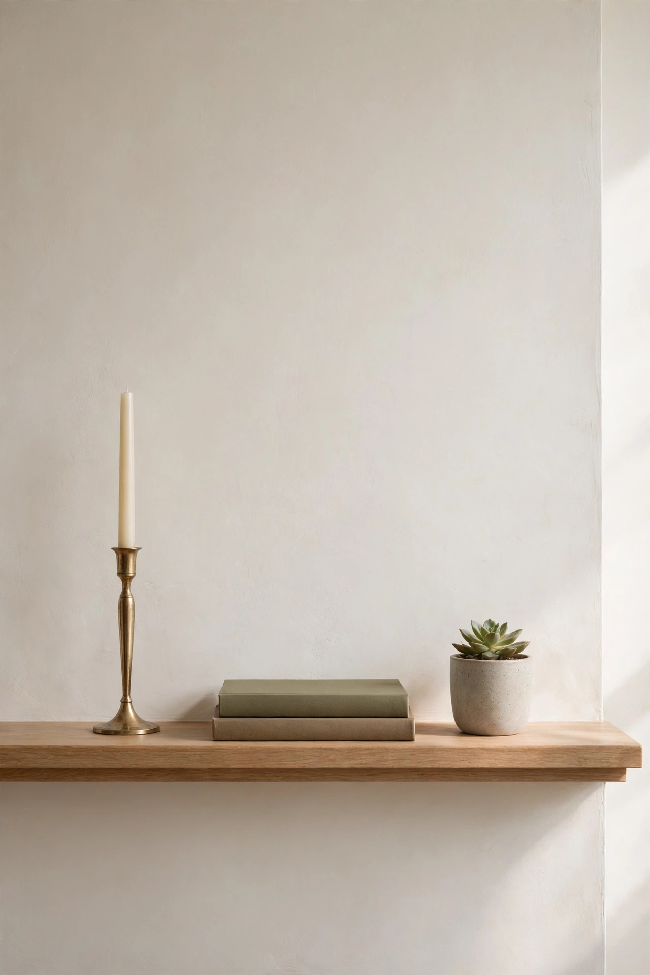A shelf and mantel restyled with just a few simple objects