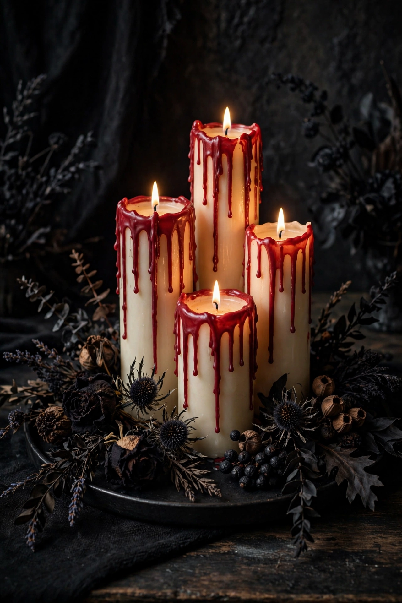 Blood-Drip Pillar Candles