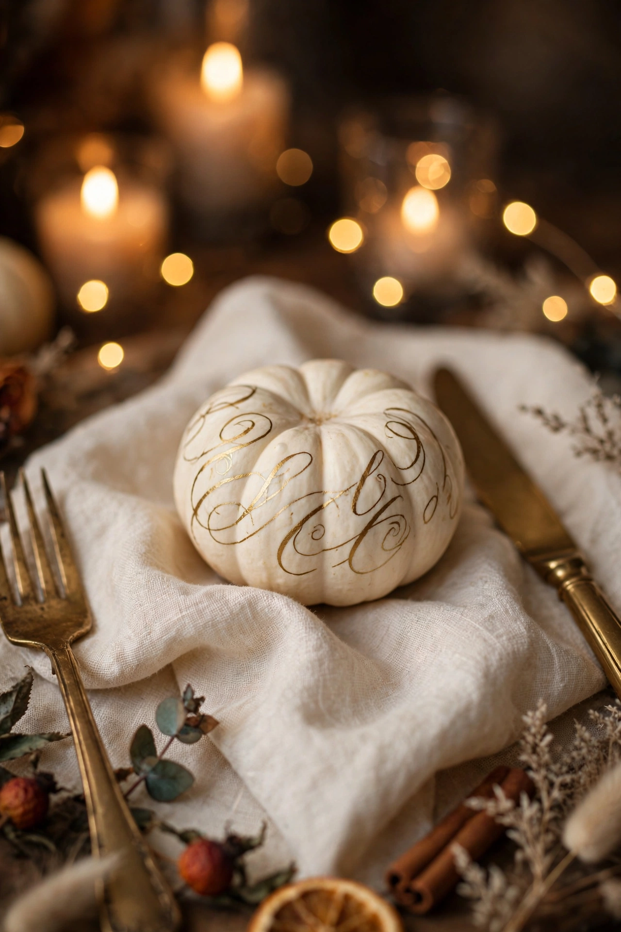 Mini Pumpkin Place Cards